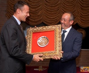 Mario Panzani riceve l'Eurochocolate Awards 2011 vinto da Fruttycao